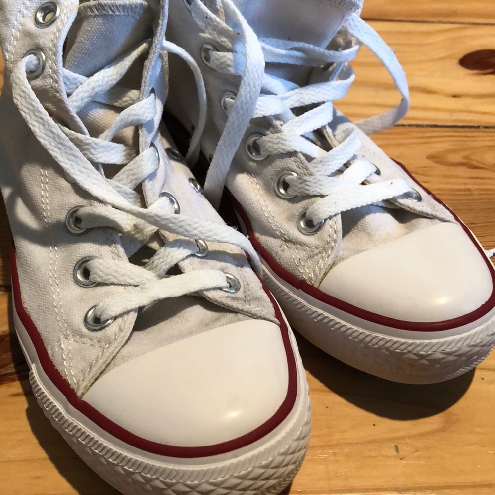 White Chuck Taylor Converse- high top